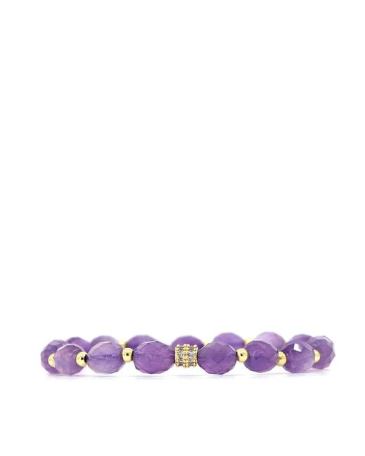 Shar Oke Purple Amethyst & Cubic Zirconia Bracelet