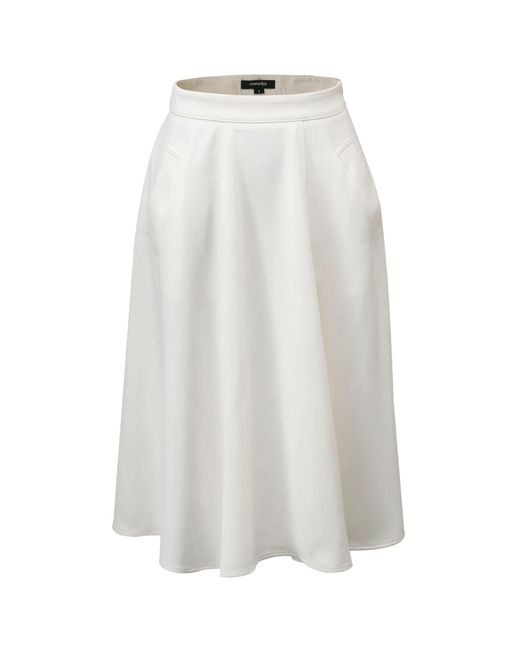 Smart and Joy White Sleek Flared Skirt