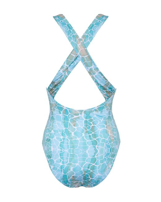 Sophia Alexia Blue Aqua Pebbles Santorini Swimsuit