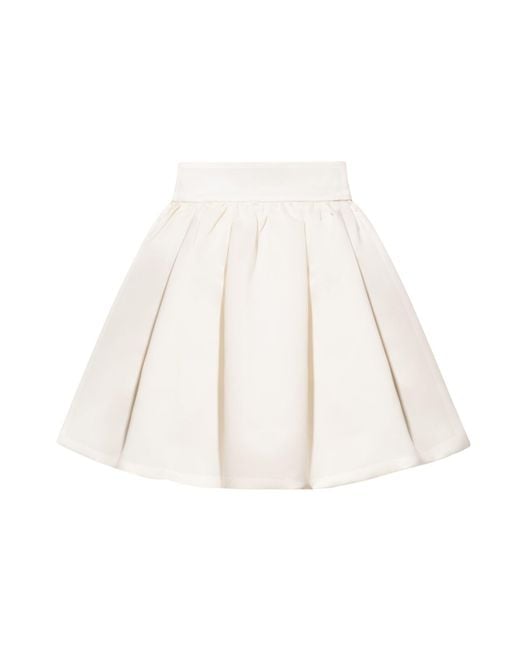 Tia Dorraine White Satin Balloon Mini Skirt