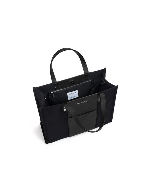 MARHEN.J Black Canvas Tote Bag