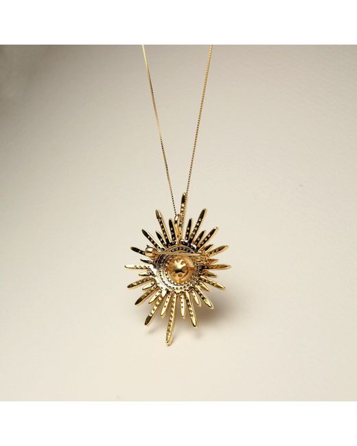 Ninemoo Metallic Solar Radiance Brooch-Pendant