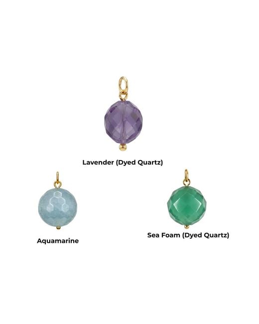 Jaredjamin Green Faceted Quartz Earring Charms-Model