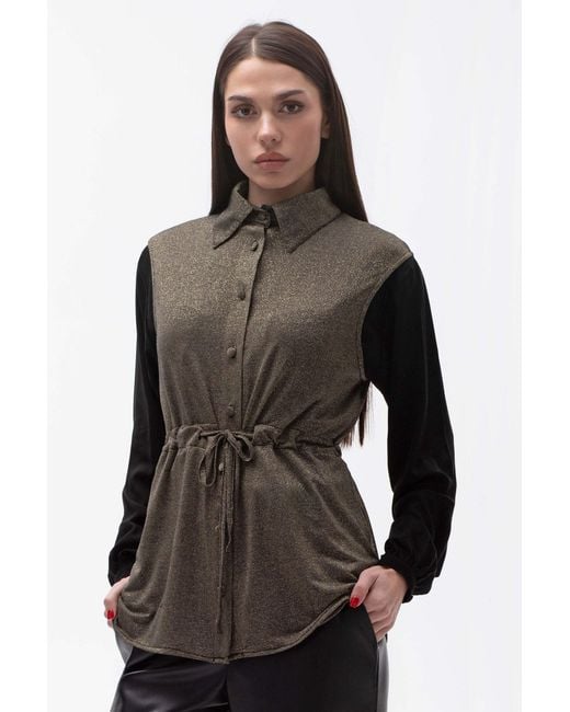 Maison Bogomil Brown Drawling Glittery Vest