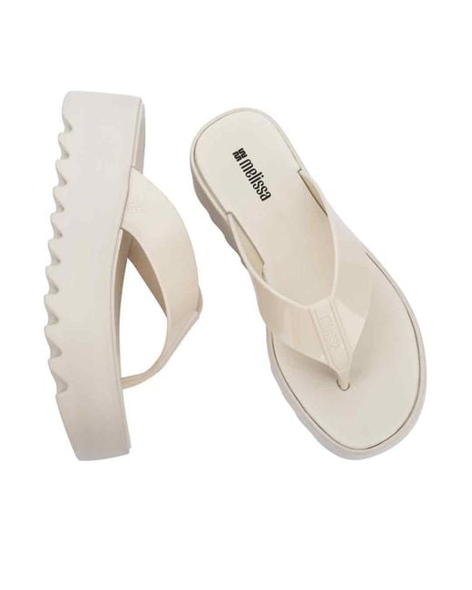 Melissa White Neutrals Thong Platform