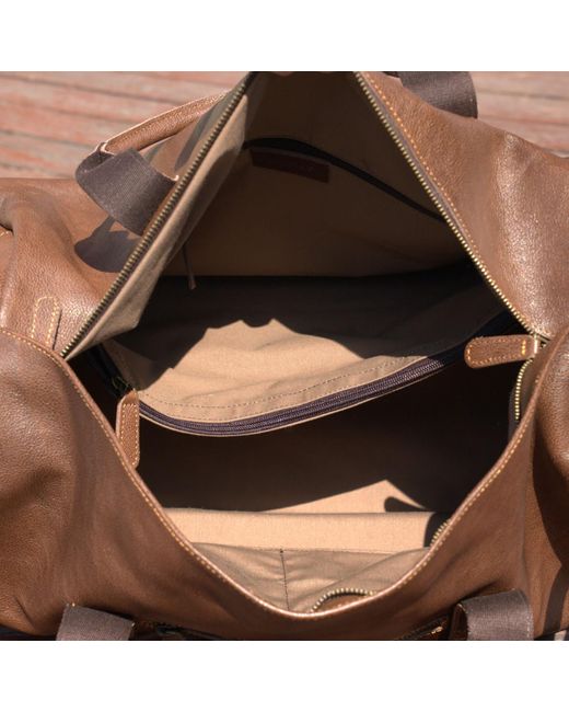 Touri Black Genuine Leather Weekend Bag for men
