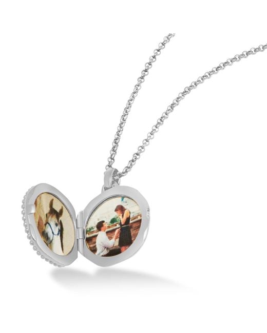 Dower & Hall White True North Diamond Locket Sterling