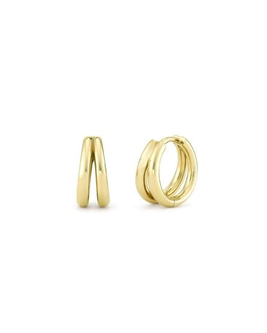 Dinny Hall Metallic Signature Duo Mini Huggie Hoops