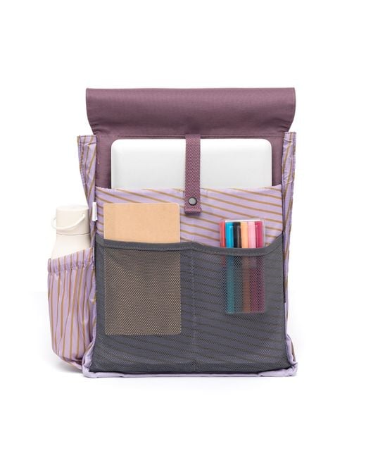 Lefrik Purple Handy Mini Backpack Stripes