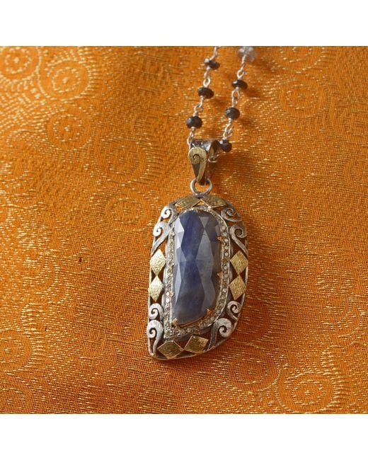Emma Chapman Jewels Blue Ada Sapphire Diamond Pendant