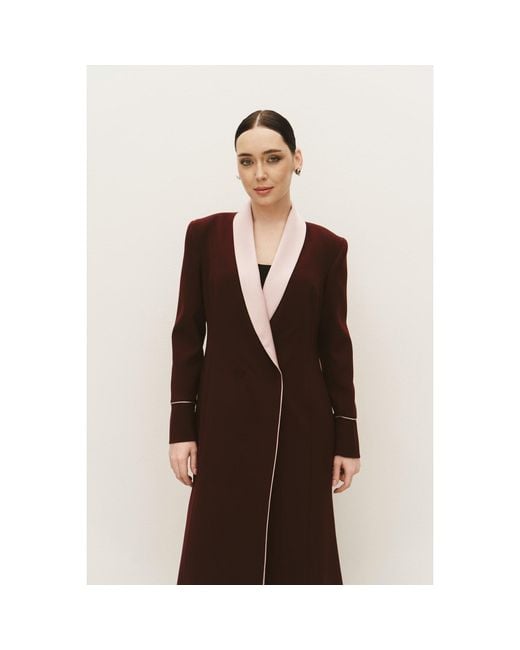 Roqaia Fashion House Red Rosé — Burgundy With Satin