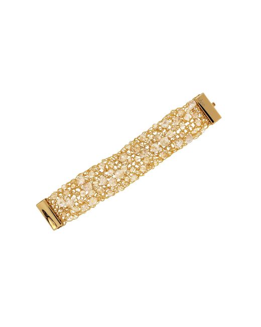 Lavish by Tricia Milaneze Metallic Clear & Aurora Handmade Bracelet