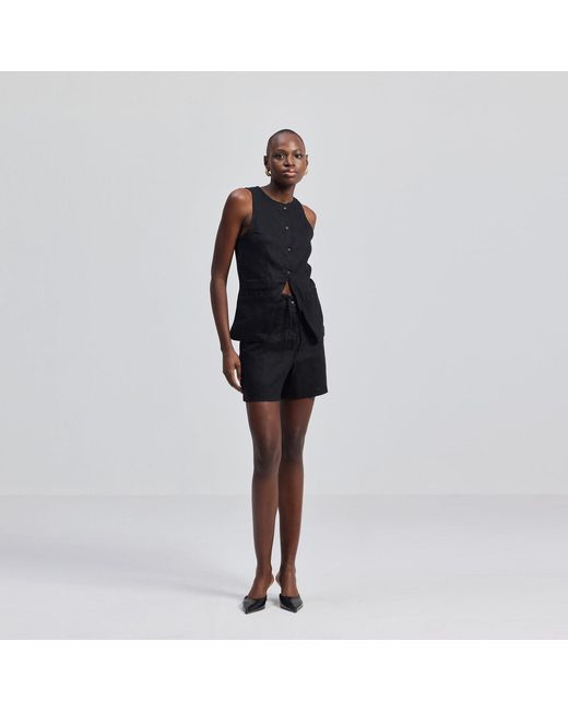 REISTOR Black Hemp Vest Jacket