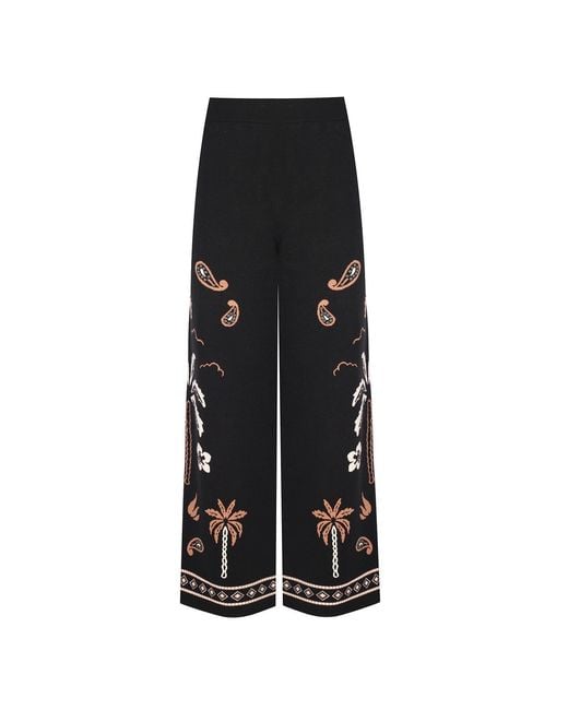 LOVEIST STORE Black The Sidi Knit Wide Leg Trousers