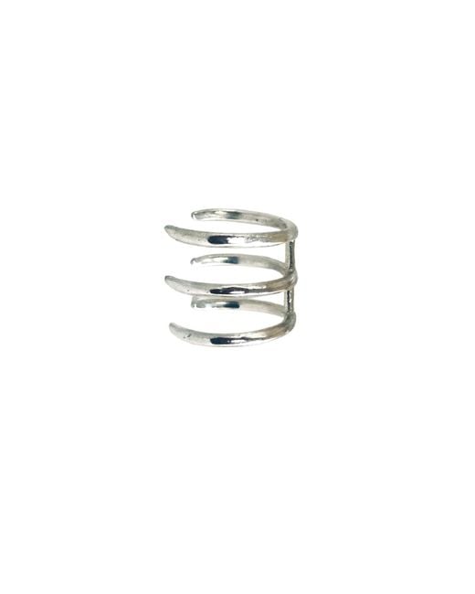 Aki Roc Jewelry White The Hug Midi Ring -Sterling