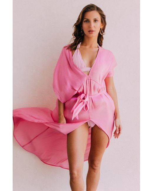 Leyla Maya Ltd Pink Sophia Luxe Beach To Bar Dress