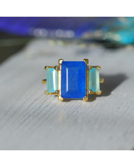 GEM BAZAAR Blue Moon River Ring