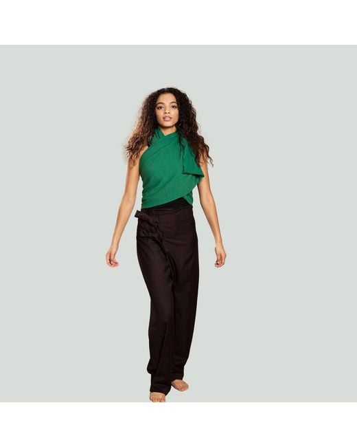 MOE Black Checkered Wool Pants for men