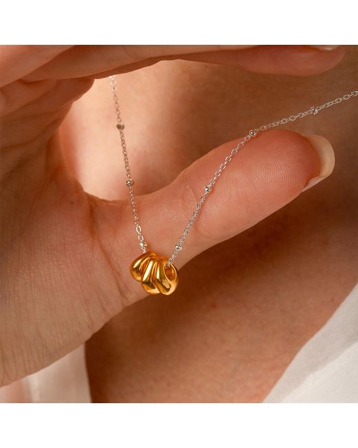 Dower & Hall Metallic Adjustable Chain & Nomad Nugget Trio Pendant