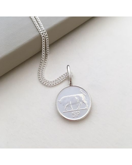 Katie Mullally Metallic Irish 5P Coin & Chain for men