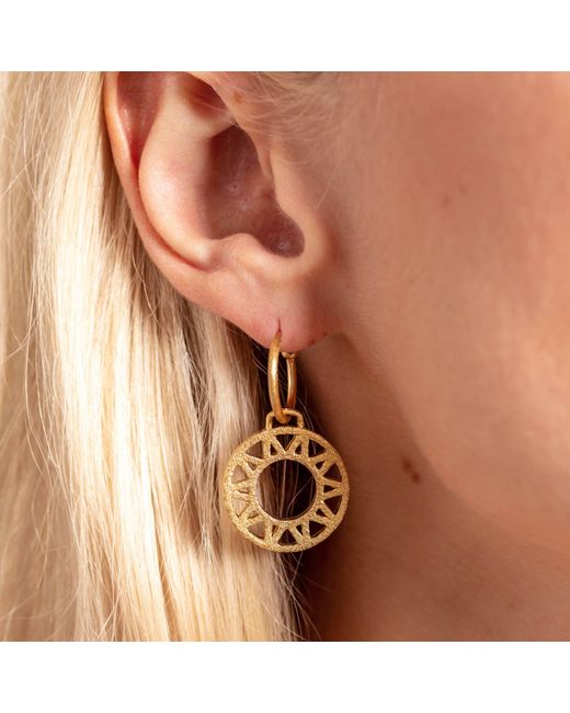 Claire Hill Designs Metallic Geometric Statement Hoop Earrings