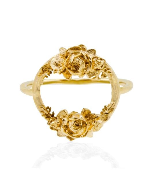 Lee Renee Metallic Rose Halo Ring