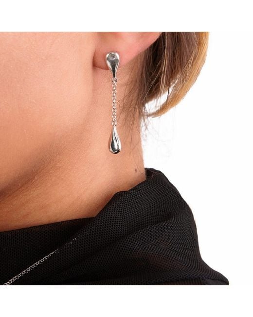 Lucy Quartermaine White Station Tear Drop Earrings