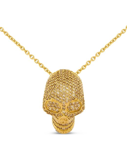 SALLY SKOUFIS Metallic Life Necklace With Made Cz Diamond Stimulant