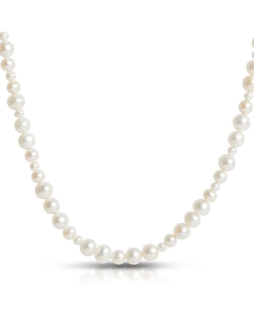 Kasun Metallic Pearl Cluster Necklace Vermeil