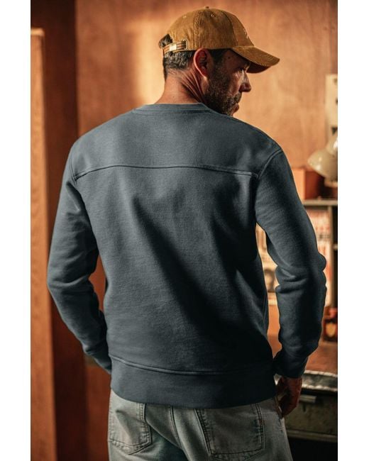 &SONS Trading Co Blue Anderson Cross Neck Sweatshirt Storm for men