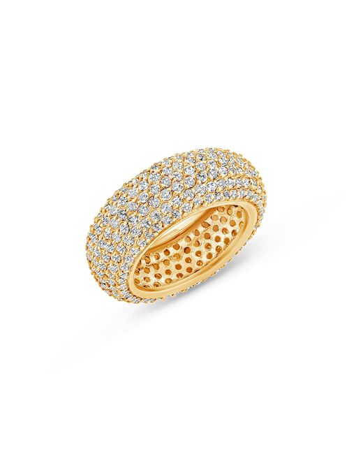 SALLY SKOUFIS Metallic Belief Ring With Made Diamonds