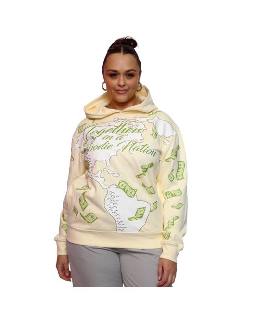 Miracles Manifester Gray Neutrals Manifestation Embroidered Hoodie With Rhinestone Design
