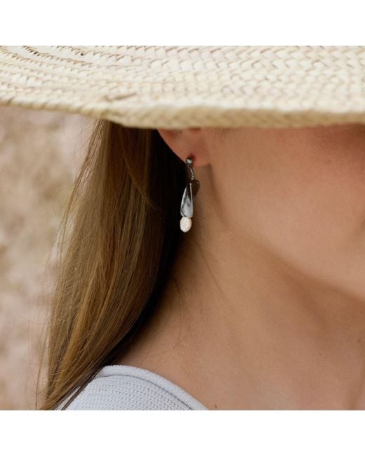 A Weathered Penny White Sierra Pearl Studs