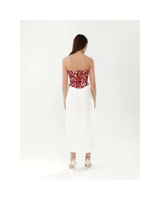 Elsava Red Velvet Flame Corset