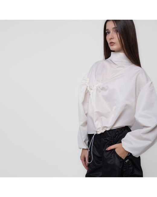 Enxhaline White Chenoa Parachute Off- Shirt