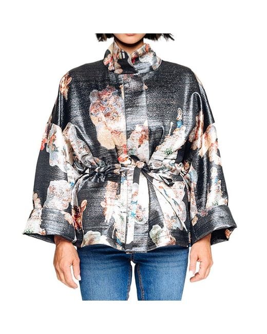 Maxjenny Blue Square Boxy Jacket