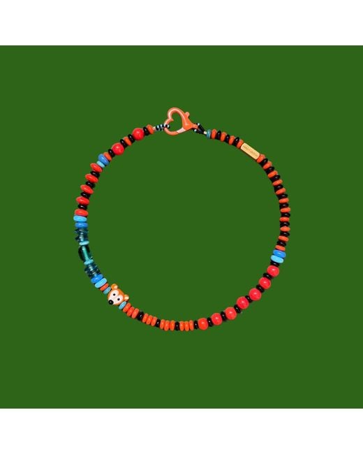 Desert Lobby Red Foxy – Playful & Glass Necklace With Handmade Murano Fox Charm
