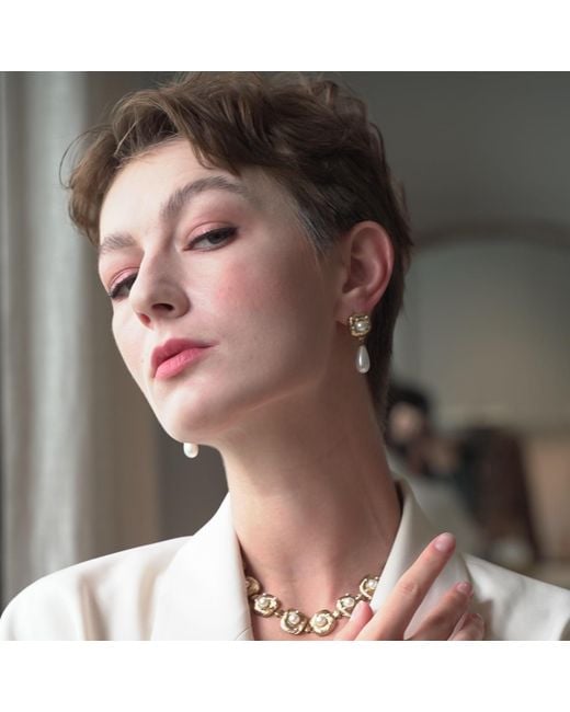 Retro Chic Metallic Canary Earrings
