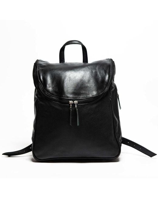Hides Leather Co. Black Minimal Handmade Leather Backpack