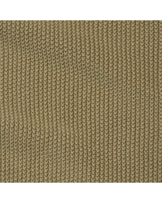Paul James Knitwear Green Cotton Beault Textured Triangle Scarf