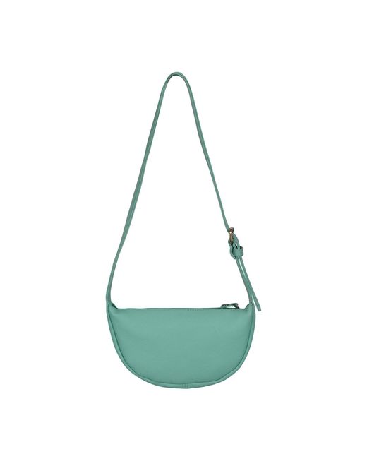 Owen Barry Green Leather Shoulder Bag Aqua Dominic
