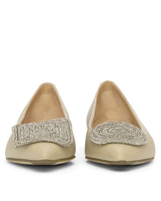Beautiisoles by Robyn Shreiber Made in Italy Multicolor Neutrals Bonnie Leather Flat With Charm Work Wedding Evening Bridal Comfortable Ballerina