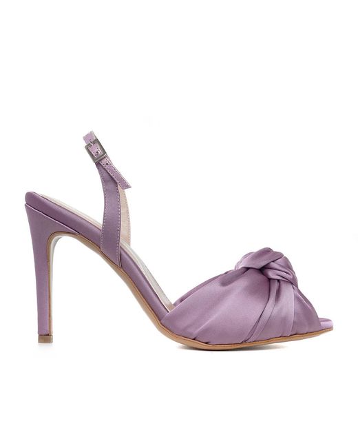 Ginissima Purple Sofia Satin Sandals