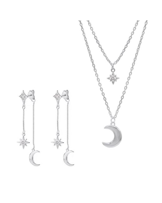 Luna Charles White Moon & Star Layering Gift Set