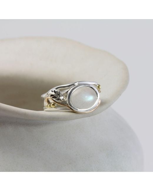 Isla Silver Blue Neutrals Moonstone Ring