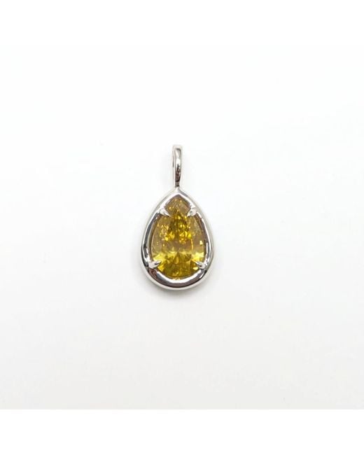 Rahul's Jewels Metallic 1.01 Carat Genuine Diamond Pear Shape Solstice Pendant