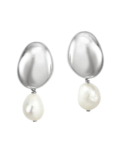 Biko Jewellery White Galina Pearl Studs