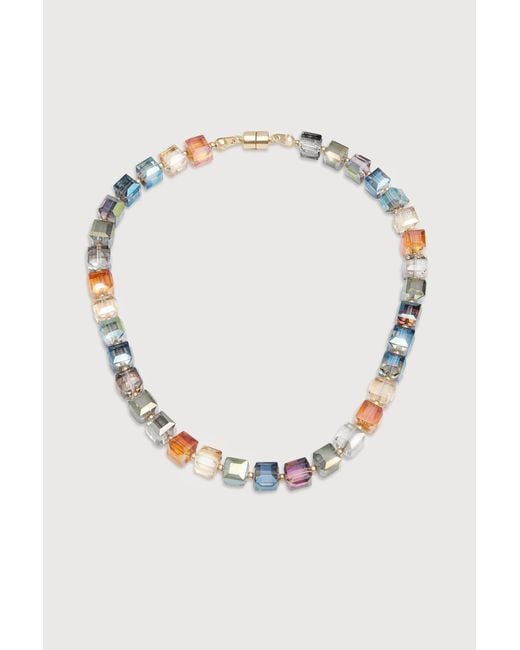 Saachi Metallic Bead And Stone Statement Multi Necklace
