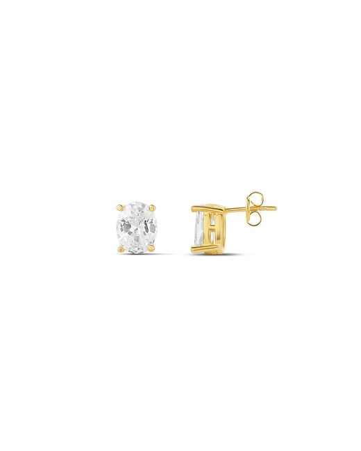 SHYMI Metallic Fancy Shape Prong Set Studs