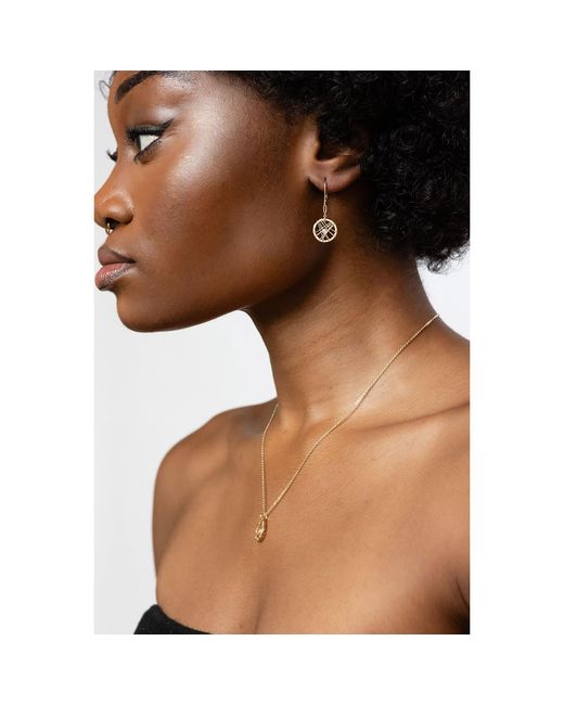 Greyewolfe Metallic Small Circular Caged Pearl Necklace